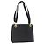 Borsa a Spalla Gancini in Pelle Nera e Oro Auth 161284 di Salvatore Ferragamo Nero D'oro