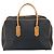 Saint Laurent Borsa Boston in tela PVC nera marrone oro Auth 158370 Nero D'oro - vista 2