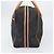 Saint Laurent Borsa Boston in tela PVC nera marrone oro Auth 158370 Nero D'oro - vista 4
