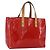 LOUIS VUITTON Monogram Vernis Reade PM Borsa a Mano Rossa M91088 LV Auth hk3277 Rosso