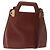Borsa a Spalla Gancini in Pelle Marrone Oro Auth 159579 di Salvatore Ferragamo