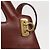 Borsa a Spalla Gancini in Pelle Marrone Oro Auth 159579 di Salvatore Ferragamo - vista 18