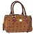 Borsa MCM Vicetos Logogram in pelle PVC 2 in 1 marrone oro Auth gh1459 D'oro