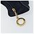 Céline Borsa a mano Celine Circle in nylon blu navy e oro Auth 161415 D'oro - vista 17