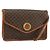 Céline Borsa a spalla circolare in tela Macadam CELINE in pelle PVC marrone oro Auth 161048 D'oro