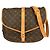 Borsa Saumur Louis Vuitton in tela Monogram 35 Marrone
