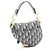 Christian Dior Mini borsa Saddle Dior in avorio e blu navy Crudo - vista 2