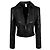 Schwarze Leder-Mesh-Jacke Gianni Versace