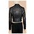 Schwarze Leder-Mesh-Jacke Gianni Versace - Ansicht 7