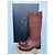 Botas altas de cuero marrón Prada Castaño - vista 2