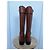 Botas altas de cuero marrón Prada Castaño - vista 5