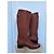 Botas altas de cuero marrón Prada Castaño - vista 6