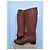 Botas altas de cuero marrón Prada Castaño - vista 7