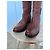 Botas altas de cuero marrón Prada Castaño - vista 8
