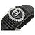 Chanel AA8551 Scrunchie in pelle Nero Argento - vista 3