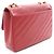 Borsa a spalla in pelle di vitello grana rossa Chanel Rosso - vista 2