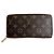 Cartera Zippy Louis Vuitton Castaño