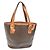 Céline Celine Vintage Macadam Canvas und Leder Braun - Ansicht 2