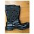 Stivali Ash in pelle nera stile biker - vista 2