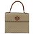 Céline Sac à main vintage Macadam en toile et cuir Celine Beige