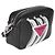 Borsa a tracolla Prada in pelle di vitello nera e rosa con logo Banana Nero - vista 3
