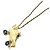 Collana in pelle Chanel ABC346 Nero D'oro