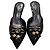 Louis Vuitton Insider Mule Pumps Black Patent Leather with Tassels and LV Logo