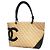 Chanel Cambon Tote Tasche Schwarz Beige