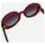 Gafas de sol redondas Chanel rojo burdeos-frambuesa 5489 3N Roja - vista 5