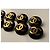 Set di 9 bottoni vintage Chanel "haute couture" neri e dorati con logo CC - vista 2