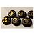 Set di 9 bottoni vintage Chanel "haute couture" neri e dorati con logo CC - vista 3