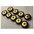 Set di 9 bottoni vintage Chanel "haute couture" neri e dorati con logo CC - vista 7