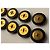 Set di 9 bottoni vintage Chanel "haute couture" neri e dorati con logo CC - vista 9