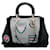 Borsa D Light in denim nero con patch Dior  - vista 1