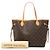 Louis Vuitton Borsa Neverfull MM Monogram Marrone - vista 8