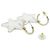 Orecchini a cerchio Chanel ABC780 Argento Bianco D'oro - vista 3