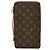 Organizer Lange Reisetasche Monogramm Geldbörse von Louis Vuitton Braun