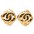 Vintage Chanel vergoldete Clip-Ohrringe Golden