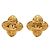 Vintage Ohrringe mit Blumenmotiv Chanel Coco Mark Golden