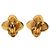 Vintage Ohrringe mit Blumenmotiv Chanel Coco Mark Golden - Ansicht 2