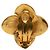 Vintage Ohrringe mit Blumenmotiv Chanel Coco Mark Golden - Ansicht 3