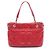 Chanel Matelassé Coco Mark Tote Bag aus rotem Leder