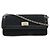 CHANEL 2.55 Borsa a Spalla Matelassé con Catena Nero - vista 2