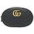 Bolsa de cinto em couro acolchoado preto GG Marmont da Gucci