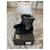 Roberto Cavalli Botas de camurça pretas com studs e fivela Preto  - vista 3