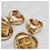 Yves Saint Laurent Boucles d'oreilles pendantes YSL avec cœurs des années 90 Rose Rouge Doré  - vue 5