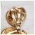 Yves Saint Laurent Boucles d'oreilles pendantes YSL avec cœurs des années 90 Rose Rouge Doré  - vue 9