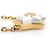 Collana in metallo dorato e bianco Chanel D'oro - vista 2