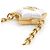 Collana in metallo dorato e bianco Chanel D'oro - vista 3