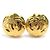 Orecchini a clip in metallo dorato Chanel Coco Mark D'oro